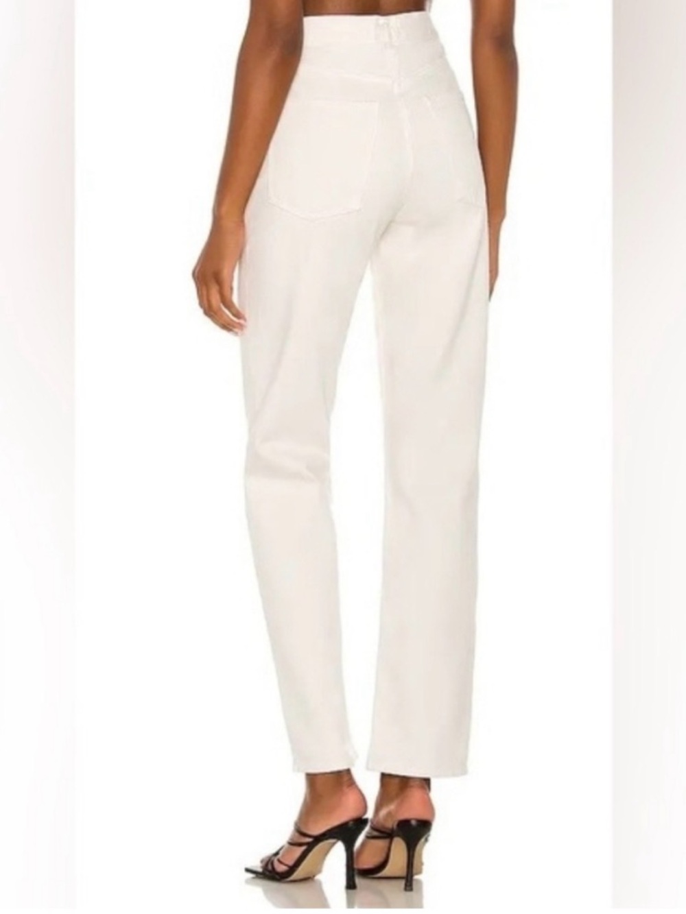 Agolde High Rise Straight Jeans in Off-White - Picture 2 of 10